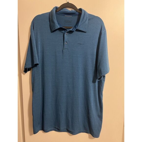 Patagonia Mens Blue Short Sleeve Polo Size XL - Picture 1 of 3